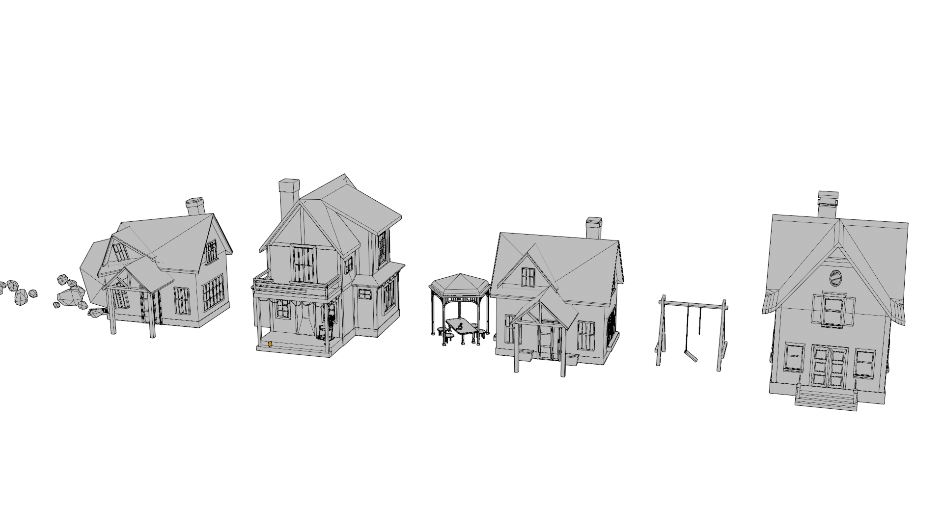 Houses_2_Wireframe